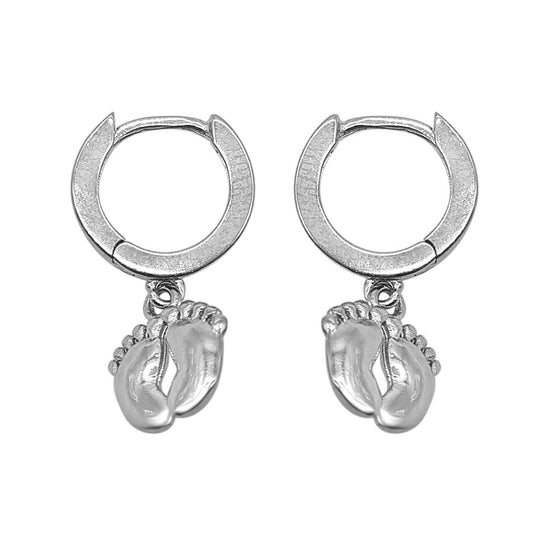 SILVER EARRINGS FEET