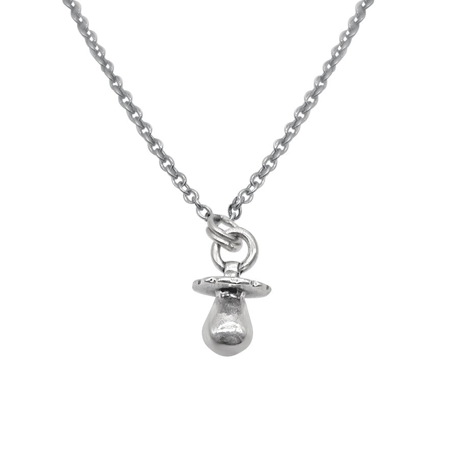 Silver Pacifier Choker