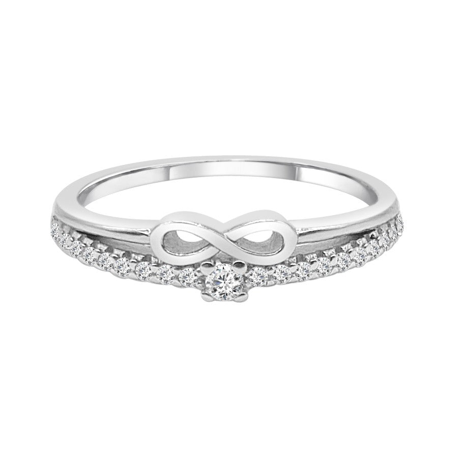 Anillo plata infinito circonitas