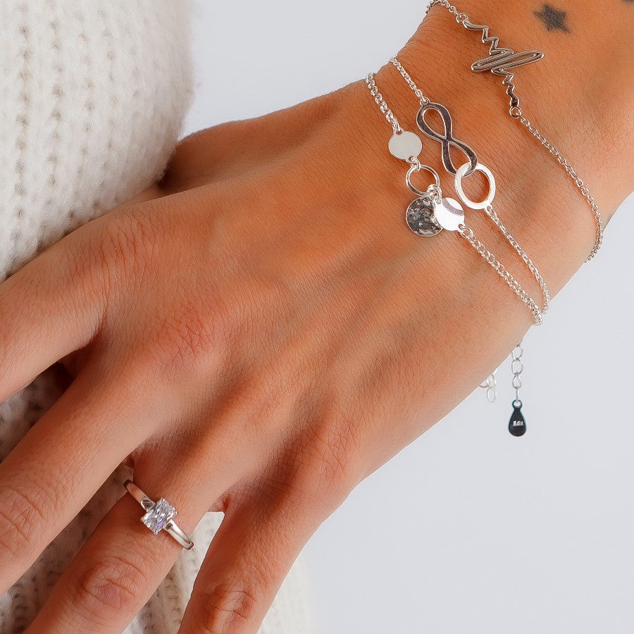 Anillo plata solitario