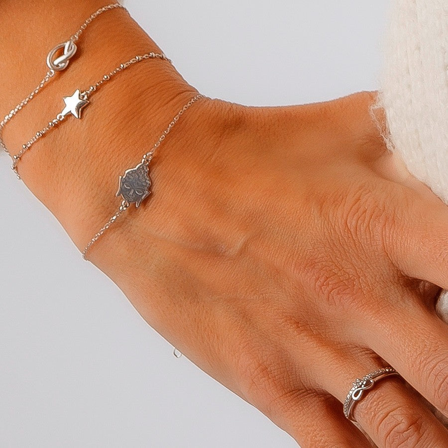 Anillo PLata de ley circonitas infinito