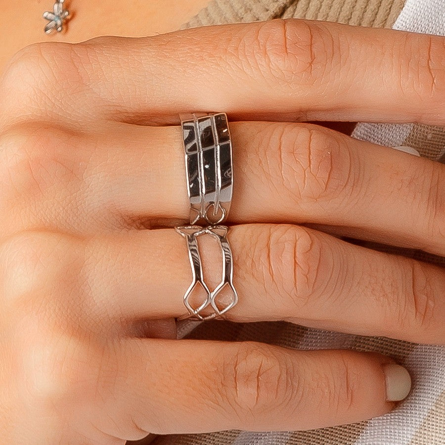 Anillo Plata de Ley escalones