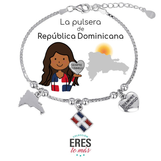 PULSERA DE PLATA REPÚBLICA DOMINICANA