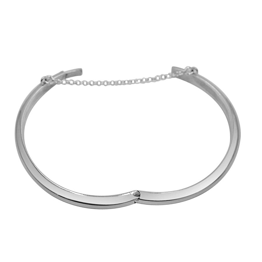 Brazalete liso plata de ley