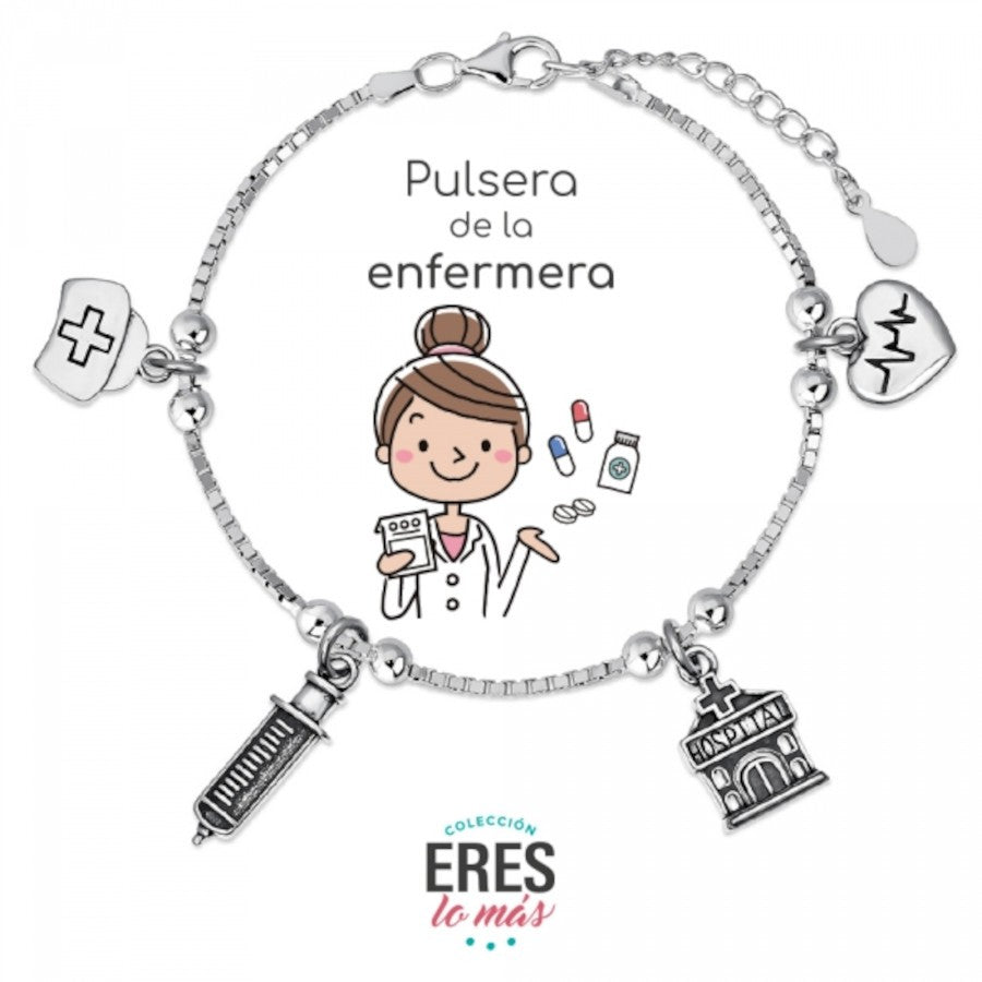 PULSERA DE PLATA ENFERMERA