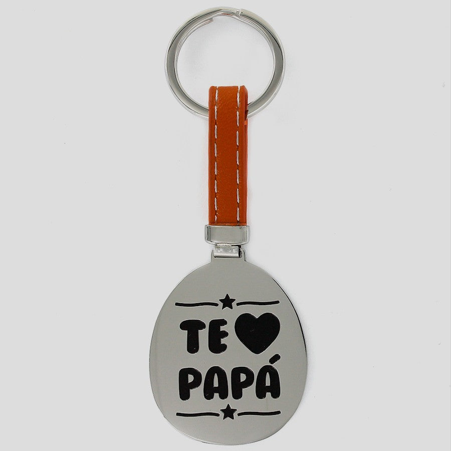 I Love You Dad Keychain in Steel